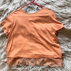 Orange crop top